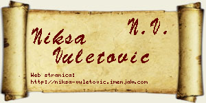 Nikša Vuletović vizit kartica
